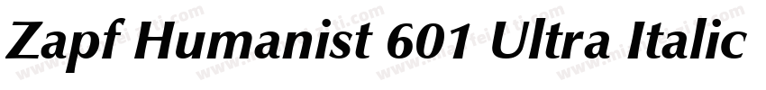 Zapf Humanist 601 Ultra Italic BT字体转换
